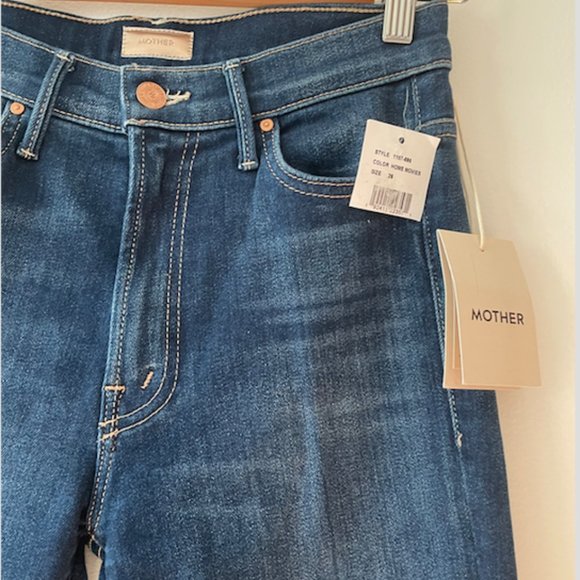 MOTHER | The Insider Crop Step Fray Bootcut Jeans (Home Movies) Size 26 NWT - Picture 6 of 10
